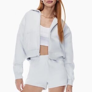 TNA cozy fleece cropped hoodie